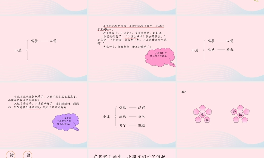 一年级语文下册 课文1 第3课《小溪笑了》课件2 湘教版-湘教版小学一年级下册语文课件