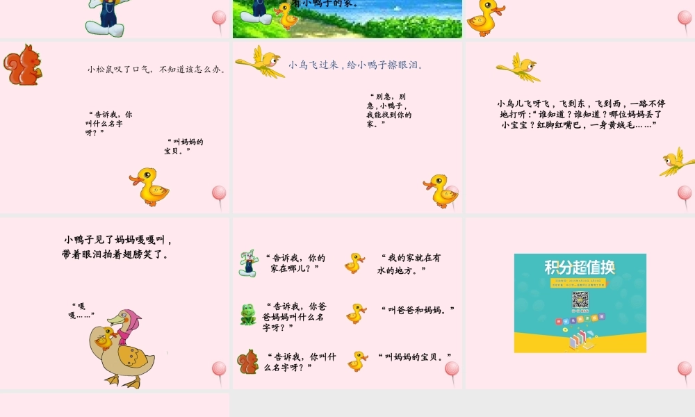 一年级语文下册 第21课《迷路的小鸭子》课件2 鄂教版-鄂教版小学一年级下册语文课件