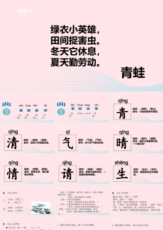 一年级语文下册 第一单元 识字3 小青蛙课件 新人教版-新人教版小学一年级下册语文课件