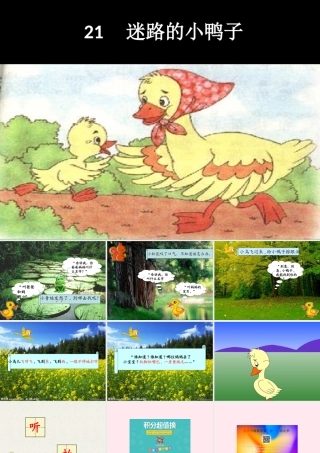 一年级语文下册 第21课《迷路的小鸭子》课件4 鄂教版-鄂教版小学一年级下册语文课件