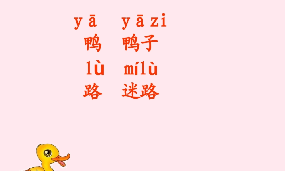 一年级语文下册 第21课《迷路的小鸭子》课件5 鄂教版-鄂教版小学一年级下册语文课件