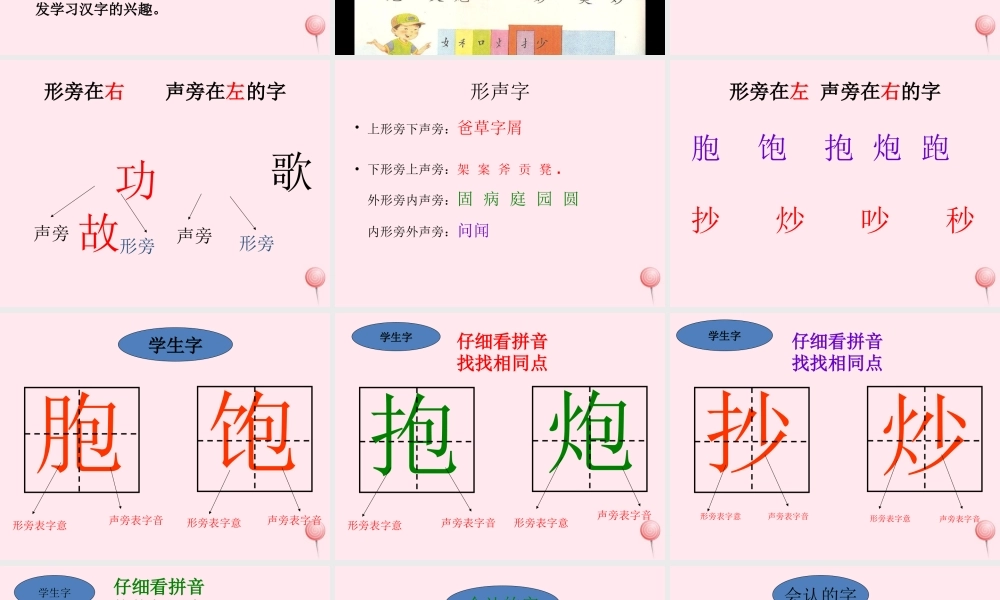 一年级语文下册 识字3课件1 湘教版-湘教版小学一年级下册语文课件