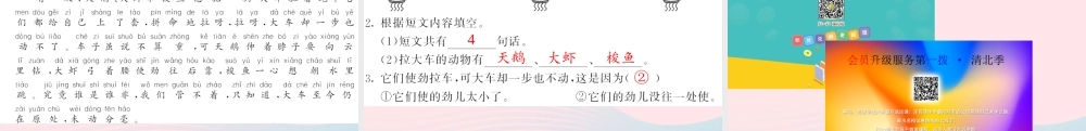 一年级语文下册 课文2 5 小公鸡和小鸭子习题课件 新人教版-新人教版小学一年级下册语文课件