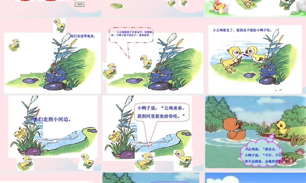 一年级语文下册 课文2 5《小公鸡和小鸭子》课件 新人教版-新人教版小学一年级下册语文课件