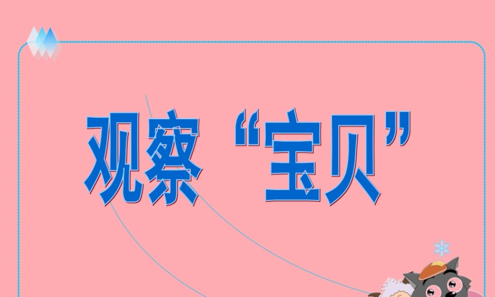 三年级科学上册 1.2 观察宝贝课件2 湘教版-湘教版小学三年级上册自然科学课件