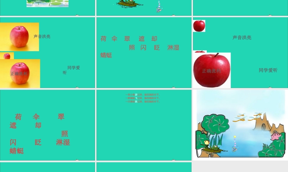 一年级语文下册 第14课《荷叶伞》课件3 冀教版-冀教版小学一年级下册语文课件