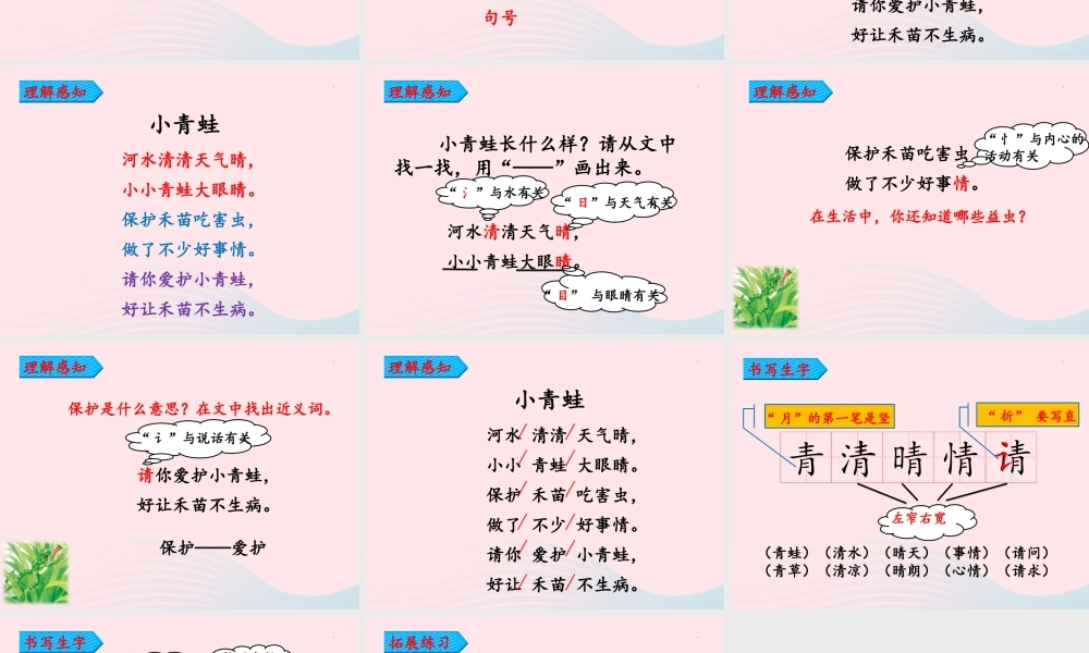 一年级语文下册 识字一 3《小青蛙》课件1 新人教版-新人教版小学一年级下册语文课件
