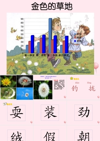 一年级语文下册 第17课《金色的草地》课件1 鄂教版-鄂教版小学一年级下册语文课件