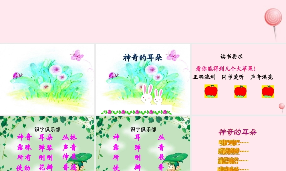 一年级语文下册 第17课《神奇的耳朵》课件1 冀教版-冀教版小学一年级下册语文课件