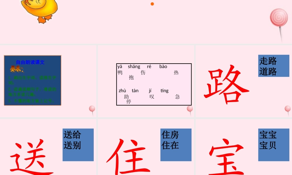 一年级语文下册 第21课《迷路的小鸭子》课件1 鄂教版-鄂教版小学一年级下册语文课件