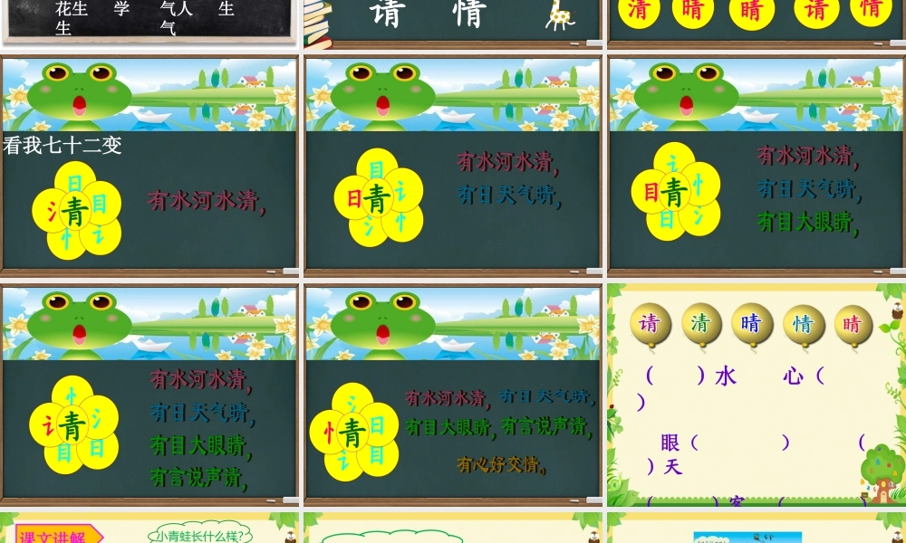 一年级语文下册 识字（一）识字3 小青蛙课件1 新人教版-新人教版小学一年级下册语文课件