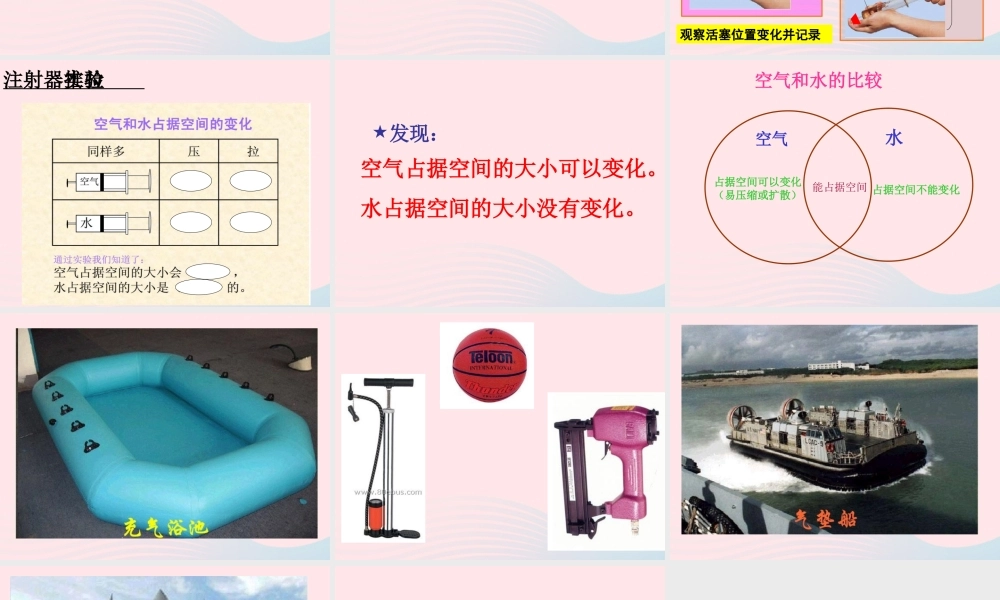 三年级科学上册 4.6《空气占据空间吗》课件（1） 教科版-教科级上册自然科学课件