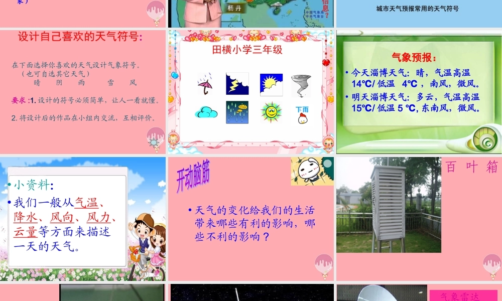 三年级科学上册 5.1 今天的天气课件2 青岛版五四制-青岛版小学三年级上册自然科学课件