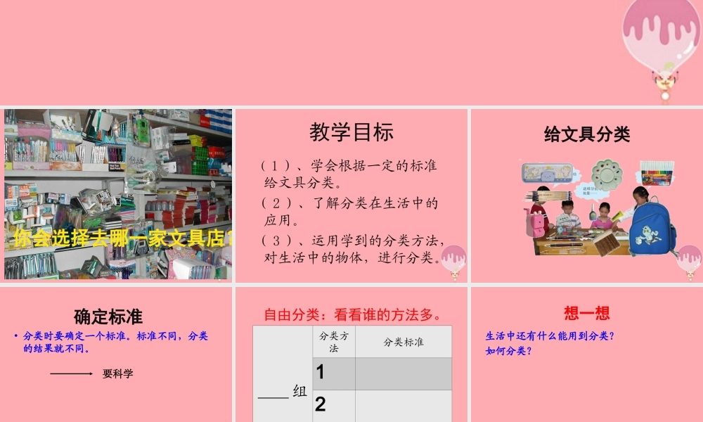 三年级科学上册 2.2 给文具分类课件2 青岛版五四制-青岛版小学三年级上册自然科学课件