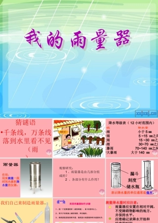 三年级科学上册 5.3 我的雨量器课件1 青岛版五四制-青岛版小学三年级上册自然科学课件