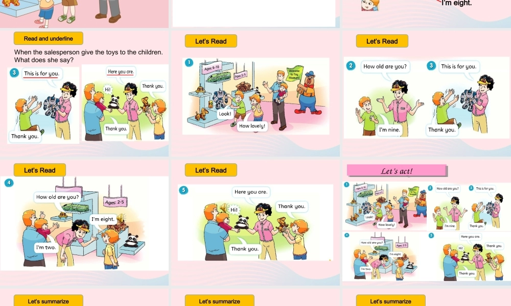 三年级下册英语 课件-Unit 5 How old are you  Story-time课件