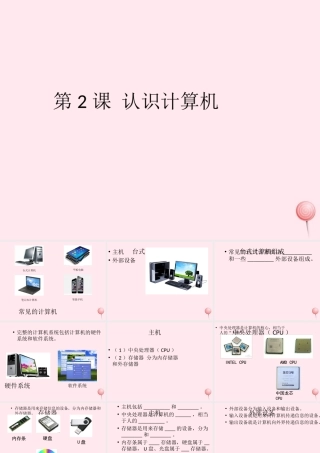 三年级信息技术 第2课《认识计算机》课件1 苏科版-苏科版小学三年级全册信息技术课件