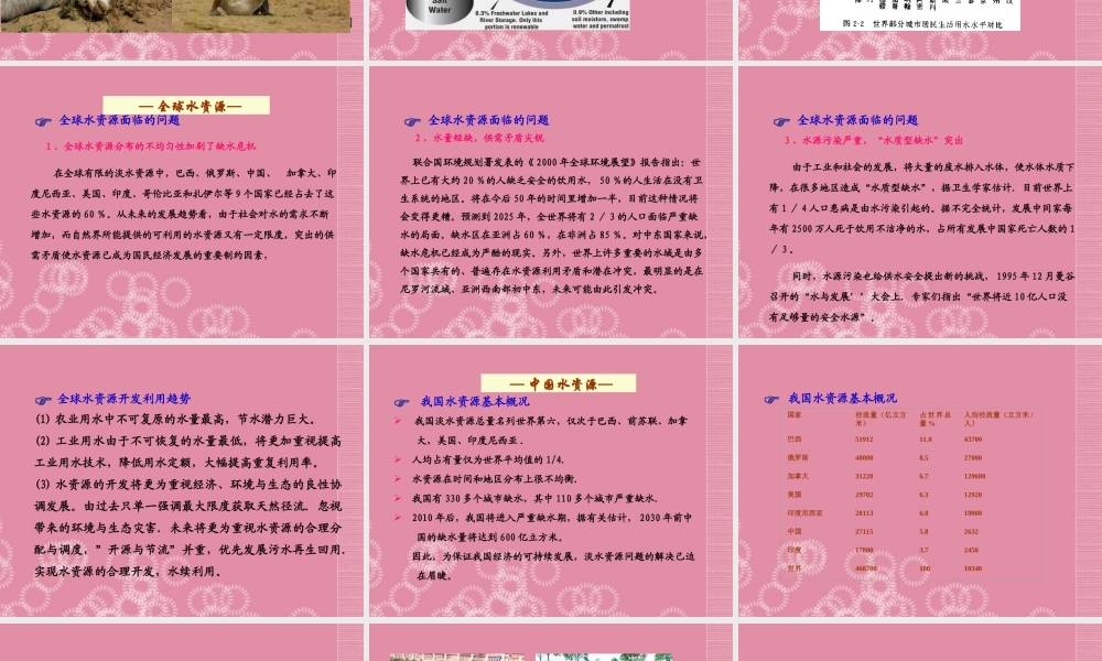 三年级科学下册 保护水资源 8课件 首师大版