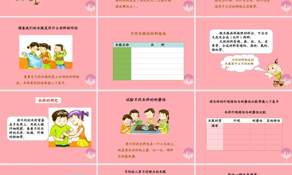 三年级科学上册 6.2 我们的衣服课件1 湘教版-湘教版小学三年级上册自然科学课件
