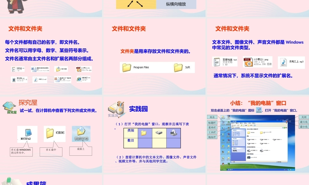 三年级信息技术 第4课《我的计算机》课件 苏科版-苏科版小学三年级全册信息技术课件