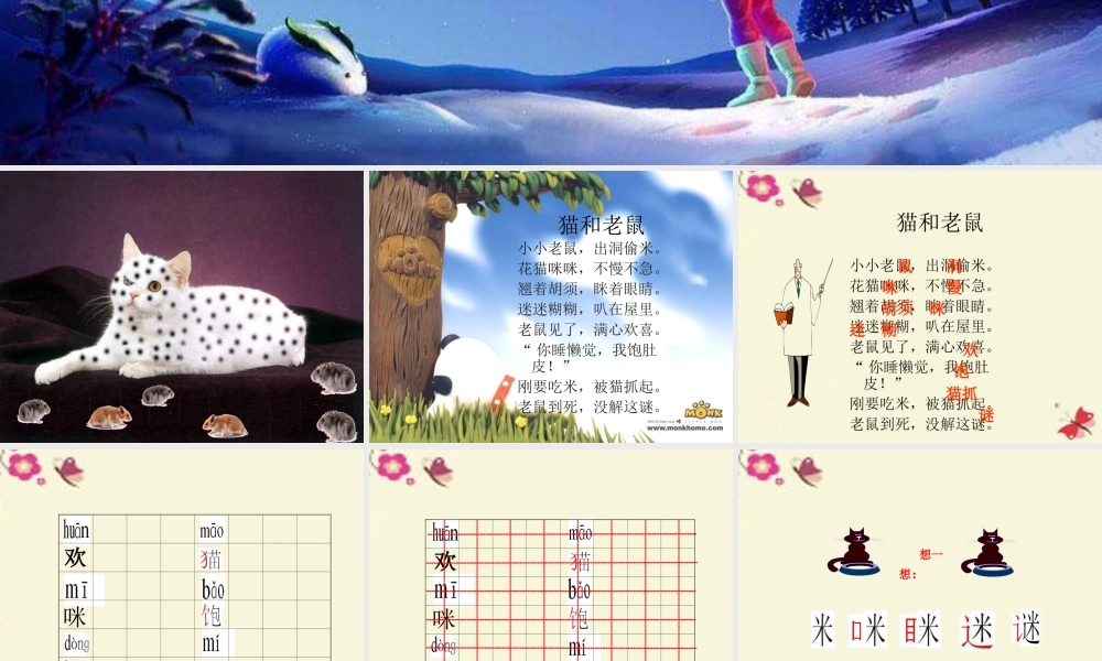 一年级语文下册 识字二 2《猫和老鼠》课件4 语文S版-语文S版小学一年级下册语文课件