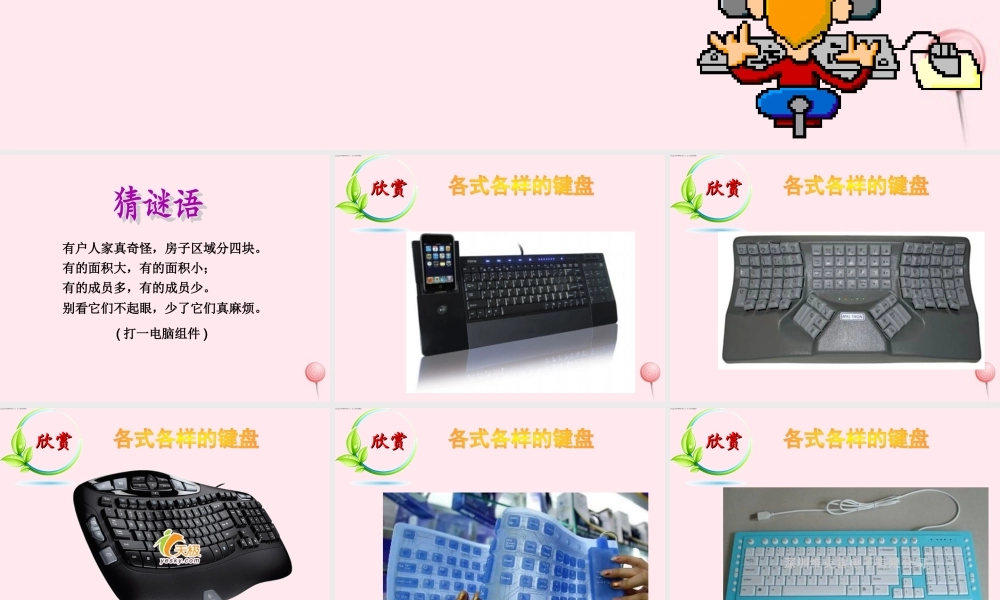 三年级信息技术 第6课《认识键盘》课件2 苏科版-苏科版小学三年级全册信息技术课件