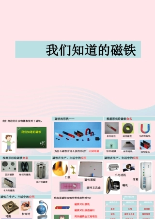 三年级科学下册 磁铁 1 我们知道的磁铁课件1 教科版-教科版小学三年级下册自然科学课件