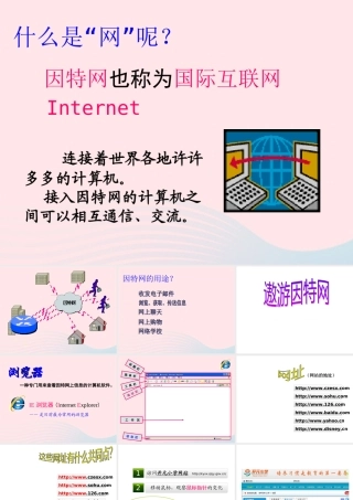 三年级信息技术 第10课《遨游因特网》课件 苏科版-苏科版小学三年级全册信息技术课件