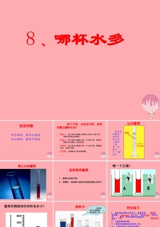 三年级科学上册 2.5 哪杯水多课件2 青岛版五四制-青岛版小学三年级上册自然科学课件