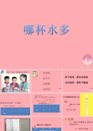 三年级科学上册 2.5 哪杯水多课件4 青岛版五四制-青岛版小学三年级上册自然科学课件