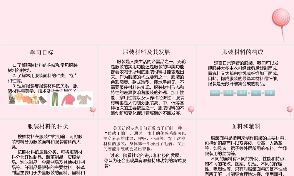 三年级科学上册 材料 8 服装材料课件 冀教版-冀教版小学三年级上册自然科学课件