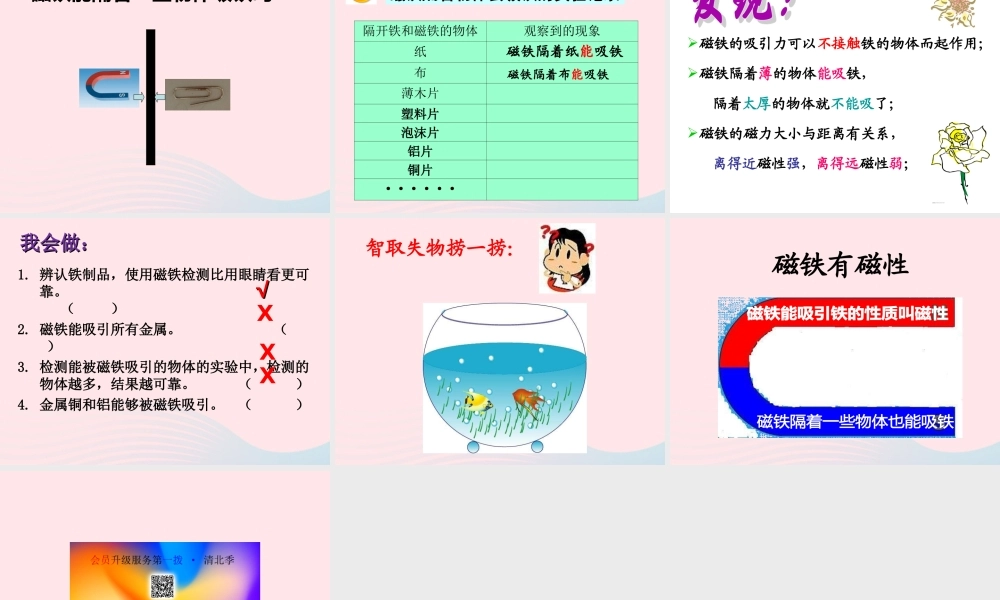 三年级科学下册 磁铁 2 磁铁有磁性课件1 教科版-教科版小学三年级下册自然科学课件