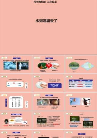 三年级科学上册 第1单元 水 1《水到哪里去了》课件1 教科版-教科版小学三年级上册自然科学课件