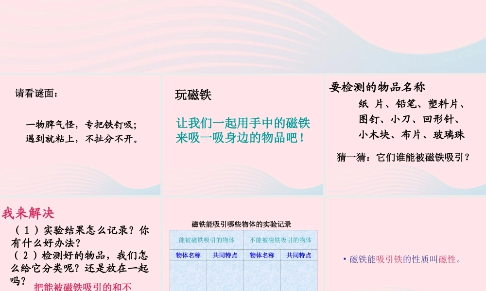 三年级科学下册 磁铁 2磁铁有磁性课件1 教科版-教科版小学三年级下册自然科学课件