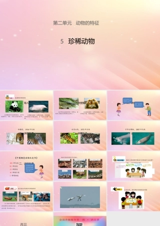 三年级科学上册 第二单元 动物的特征 5 珍稀动物课件 大象版-大象版小学三年级上册自然科学课件