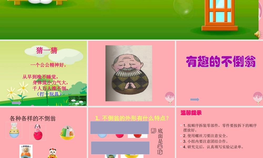 三年级科学上册 2.6 有趣的不倒翁课件3 青岛版五四制-青岛版小学三年级上册自然科学课件