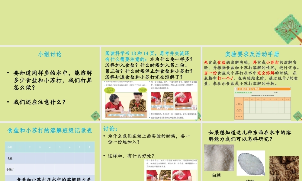 三年级科学上册 第1单元 水 5《水能溶解多少物质》课件1 教科版-教科版小学三年级上册自然科学课件
