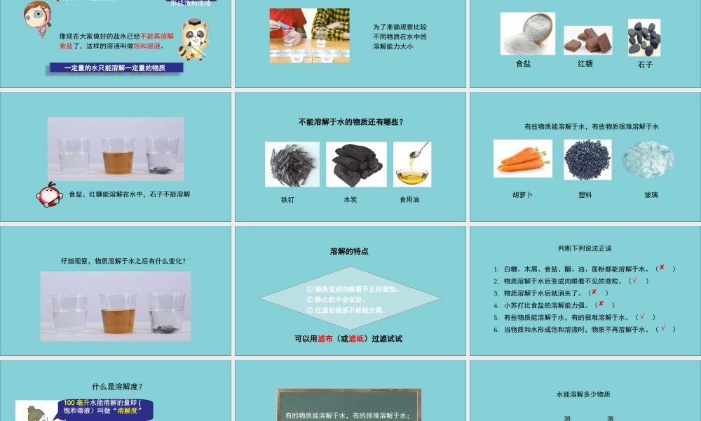 三年级科学上册 第1单元 水 5《水能溶解多少物质》课件2 教科版-教科版小学三年级上册自然科学课件