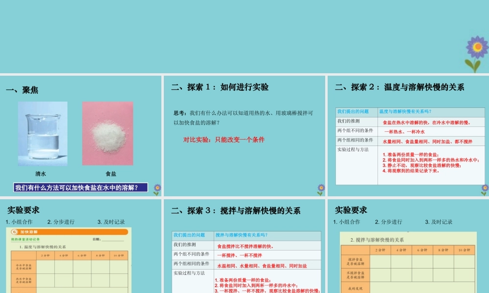 三年级科学上册 第1单元 水 6《加快溶解》课件1 教科版-教科版小学三年级上册自然科学课件