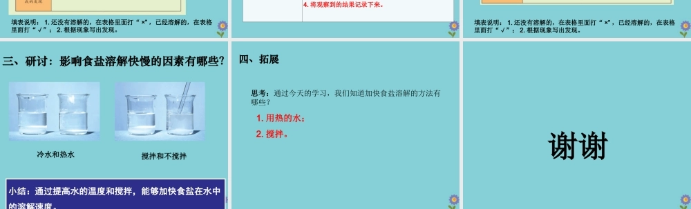 三年级科学上册 第1单元 水 6《加快溶解》课件1 教科版-教科版小学三年级上册自然科学课件