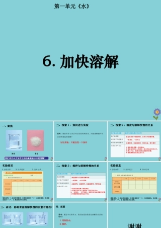 三年级科学上册 第1单元 水 6《加快溶解》课件1 教科版-教科版小学三年级上册自然科学课件