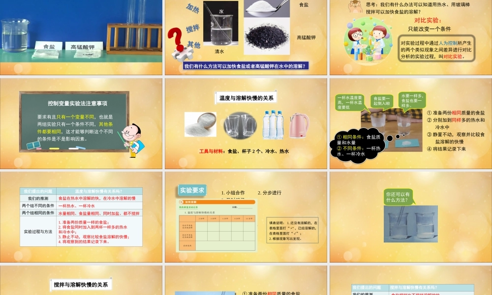 三年级科学上册 第1单元 水 6《加快溶解》课件2 教科版-教科版小学三年级上册自然科学课件