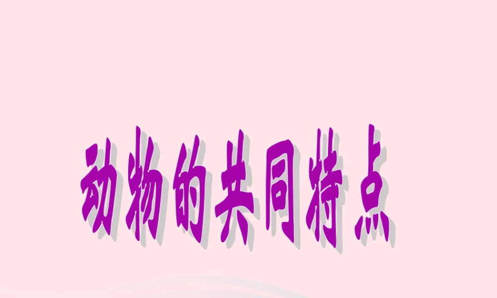 三年级科学上册 2.7《动物有哪些相同特点》课件（3） 教科版-教科版小学三年级上册自然科学课件