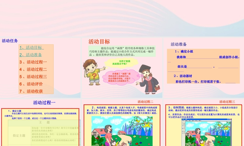 三年级信息技术 主题活动3《创作图画》课件 苏科版-苏科版小学三年级全册信息技术课件