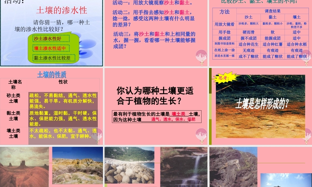 三年级科学上册 3.1 本地的土壤课件1 湘教版-湘教版小学三年级上册自然科学课件
