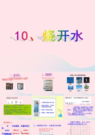 三年级科学上册 第二单元 饮用水 第10课《烧开水》课件（1） 鄂教版-鄂教版小学三年级上册自然科学课件