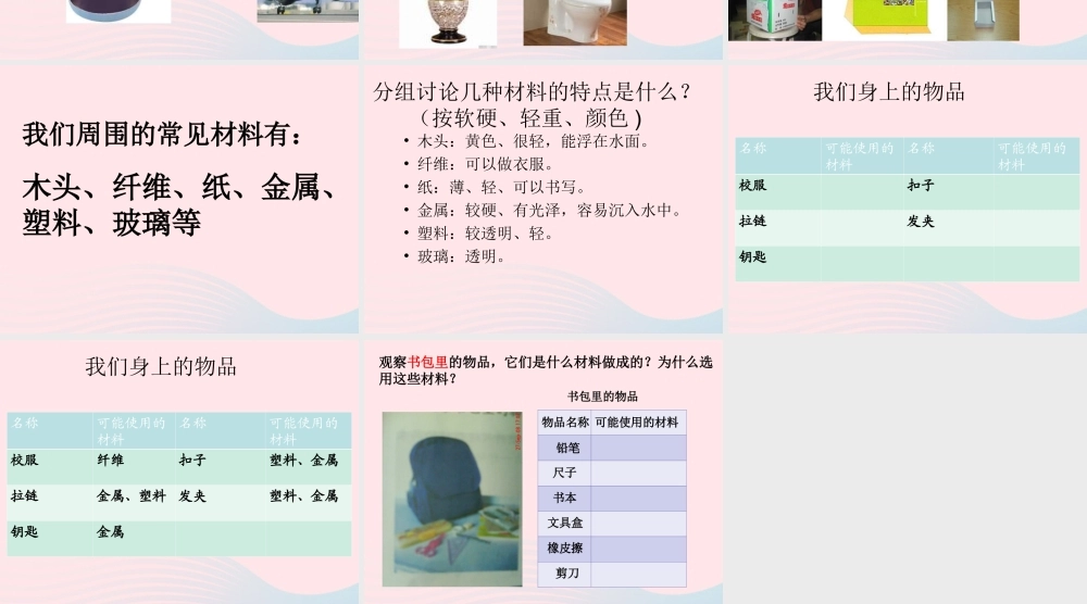 三年级科学上册 3.1《观察我们周围的材料》课件（3） 教科版-教科版小学三年级上册自然科学课件