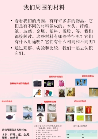 三年级科学上册 3.1《观察我们周围的材料》课件（3） 教科版-教科版小学三年级上册自然科学课件