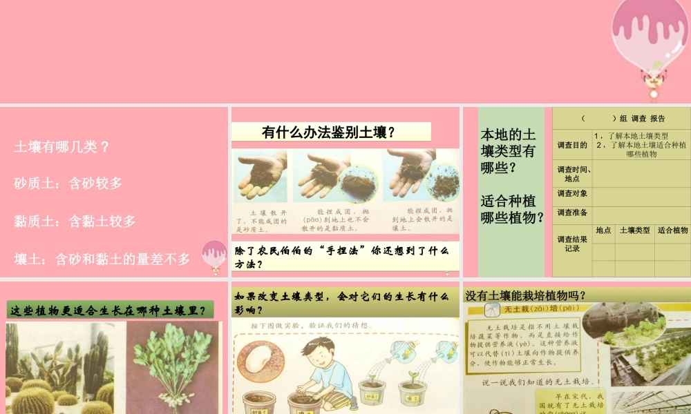 三年级科学上册 3.2 土壤的种类课件2 湘教版-湘教版小学三年级上册自然科学课件