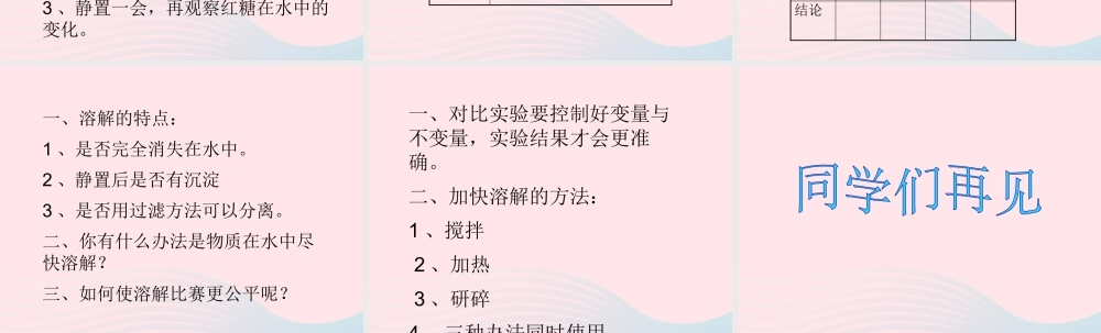 三年级科学上册 第二单元 饮用水 第13课《糖到哪里去了》课件（1） 鄂教版-鄂教版小学三年级上册自然科学课件